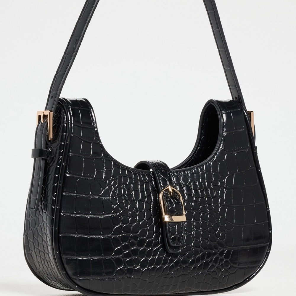 8 Other Reasons Crocodile Bag - Black